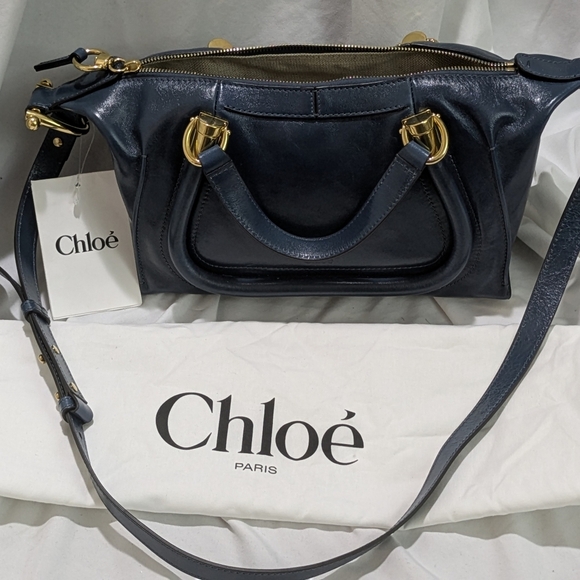 XMas Sale! Get It B4 It's Gone! Chloé Shoulder Bag In Tapestry Blue NWT - Picture 2 of 16
